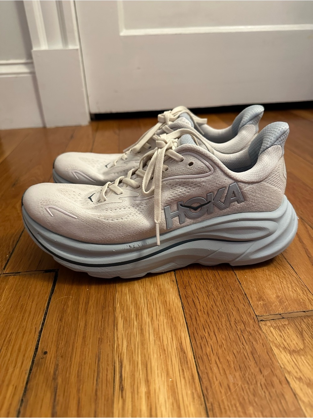 Hoka Clifton 10 Grout Mineral Blue Athletic Running Shoes Women’s Size 9